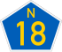 National route N18 shield