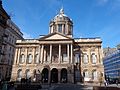 South front, Liverpool Town Hall (1749–54; Grade I), the portico is dated 1811 and the dome 1802.