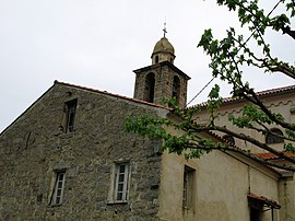 The bell tower of the church in Viggianello