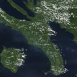 Bondoc Peninsula seen from space