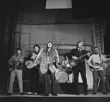 Nigel (2nd from left) performing with Spanky And Our Gang on the Dutch television show Fenklup on April 5 1968