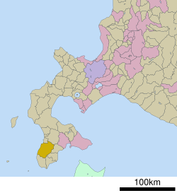 Location of Kaminokuni in Hokkaido (Hiyama Subprefecture)