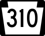 Pennsylvania Route 310 marker
