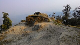 A small shrine made with rocks seen on Peethsain-Binsar route