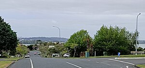 Luckens Road, looking north-east towards Hobsonville and Greenhithe