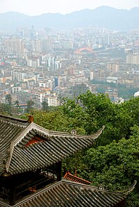 View of Yibin from Cuiping Mountain