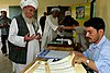 Afghani men during the 2005 elections.