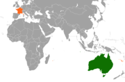 Location map for Australia and France.