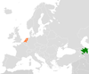 Location map for Azerbaijan and the Netherlands.