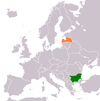 Location map for Bulgaria and Latvia.