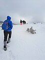 Hiking on Goč mountain in winter