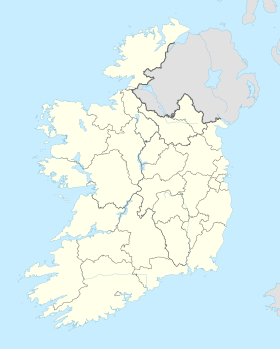 Map of the Republic of Ireland with the ten League of Ireland Premier Division teams
