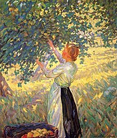 The Apple Gatherer, c. 1911, oil on canvas, 106.8 x 92.2 cm
