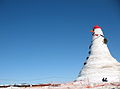 The world's largest snowwoman or snowman, a 122 feet 1 inch (37.21 m) tall snowwoman from 2008, named Olympia in honor of Olympia Snowe