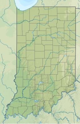 Location of Monroe Lake in Indiana, USA.