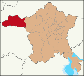 Map showing Nallıhan District in Ankara Province