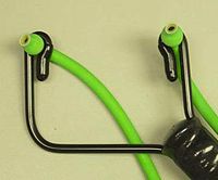 The ball-in-band attachment method used by the recalled Daisy "Natural" line of slingshots.