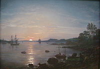 Fjord at Holmestrand, Johan Christian Dahl, 1843