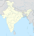 English: Location map (Kashmir depicted as part of India) (PNG)