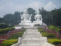 Shiva-Parvati statue at Kailasagiri.