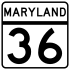 Route 36 marker