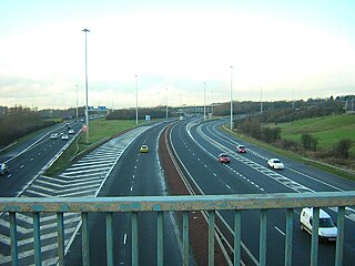 The interchange with the M74.