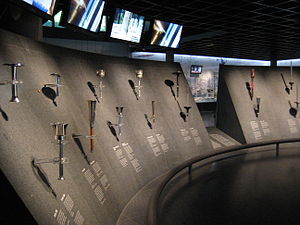 Olympic torches inside the museum (before the transformation of the museum)
