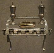 Silver menorah, William Gale and Sons, c. 1852