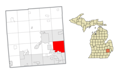 Location of Troy in Oakland County, Michigan