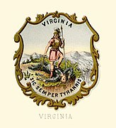 Virginia state coat of arms (illustrated, 1876)