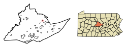Location of Howard in Centre County, Pennsylvania.