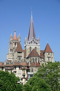 Lausanne Cathedral, Switzerland (restored 1874–1910)