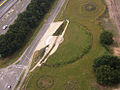 The King's grave of Oss seen from the air