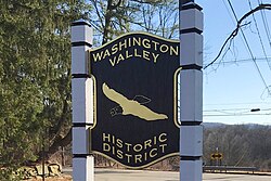 Washington Valley Historic District sign