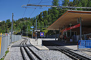 The station looking up the Gornergrat railway