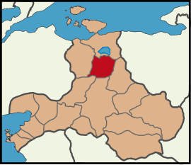 Map showing Manyas District in Balıkesir Province