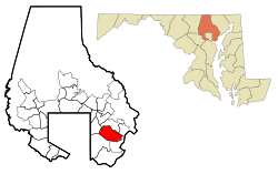 Location of Essex, Maryland