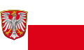 Hissflagge mit Wappen im Flaggenhaupt