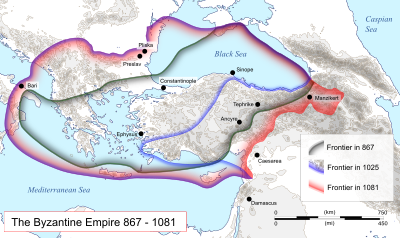 map of the Byzantine Empire (9-11th centuries)