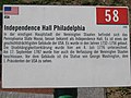 Independence Hall sign at Minimundus (in German)
