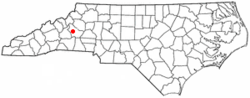 Location of Glen Alpine, North Carolina