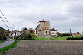 The church and surroundings in Saint-Martial