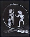 Engraved glass plate, Scottish Craft Collection 1984. © Antonia Reeve