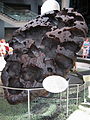 The Willamette Meteorite on display at the American Museum of Natural History. It weighs about 14,500 kilograms (32,000 pounds). This is the largest meteorite ever found in the United States.