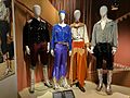 Mannequins wearing ABBA's well-known outfits that accompanied their 1974 album Waterloo.