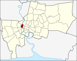 District location in Bangkok