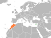 Location map for Cyprus and Morocco.