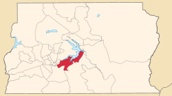 Location of Lago Sul in the Federal District