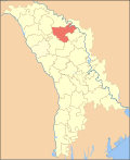 Map of Moldova highlighting Florești District