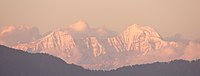 Himalayas at dusk from Mussoorie, Uttarakhand